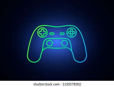 Vector illustration of a wireless gamepad. game joystick icon in a flat style