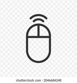 Vector Illustration Of Wireless Mouse Icon In Dark Color And Transparent Background(png).