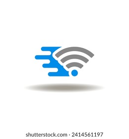 Vektorgrafik des drahtlosen Funksignals. Icon of wi-fi 7. Symbol der WiFi-Geschwindigkeit.