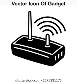 Vector Illustration Of Wireless Router Gadget Technology Device Icon