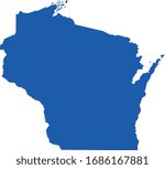 vector illustration of Wisconsin map