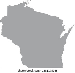 vector illustration of Wisconsin map
