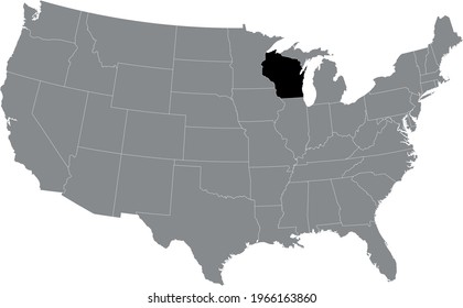 vector illustration of Wisconsin map