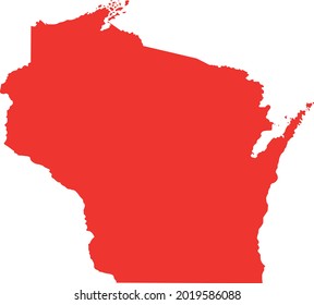 vector illustration of Wisconsin map