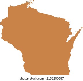 Vector illustration of Wisconsin map