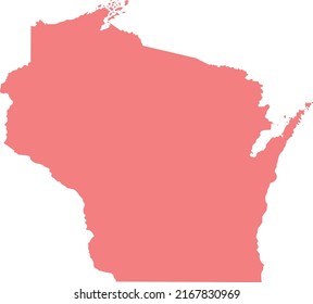 Vector Illustration of Wisconsin map