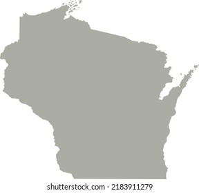 Vector illustration of Wisconsin map
