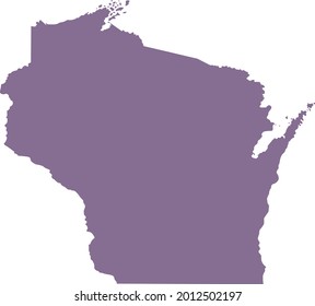 vector illustration of Wisconsin - US State map
