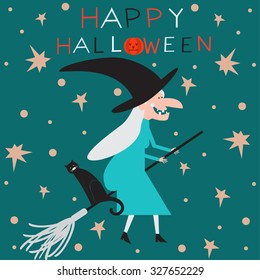 Vector illustration of witch