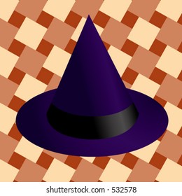 Vector illustration of a witch hat.