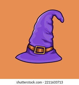 Vector illustration of witch hat for halloween party