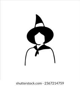 vector illustration of witch silhouette