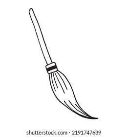 Vector illustration
witch's broom in doodle style