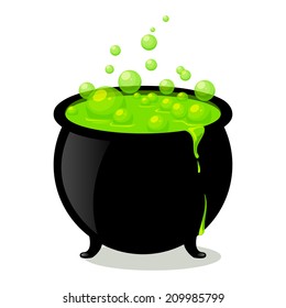 Vector Illustration of a Witch's Cauldron