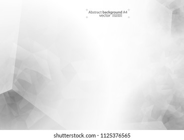Vector illustration of wite textured background. Geometric poligonal design. Template can be used as blank, poster, banner, wallpaper, cover. Light grey color.