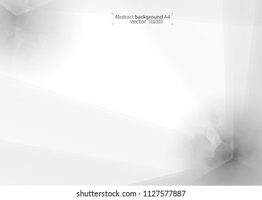 Vector illustration of wite textured background. Geometric poligonal design. Template can be used as blank, poster, banner, wallpaper, cover. Light grey color.