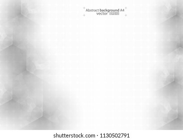 Vector illustration of wite textured background. Geometric poligonal design. Template can be used as blank, poster, banner, wallpaper, cover. Light grey color.