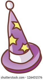 A vector illustration of a wizard hat
