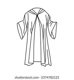vector illustration of wizard's cloak on a white background. Wizard's Cloak worn on Halloween