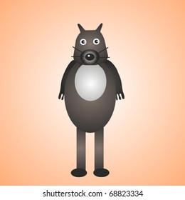 Vector illustration of  Wolf