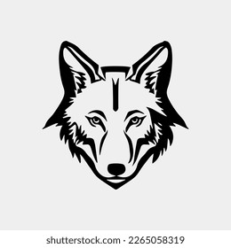 vector illustration of a wolf head