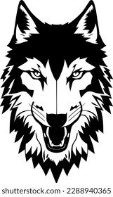 vector illustration of wolf head