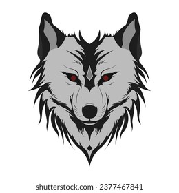 vector illustration of wolf head