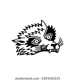 vector illustration of wolf head