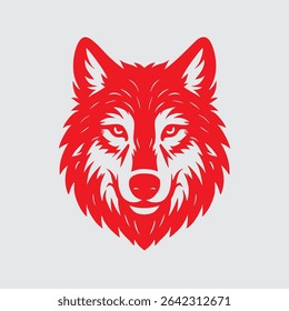 Vector illustration of a wolf head