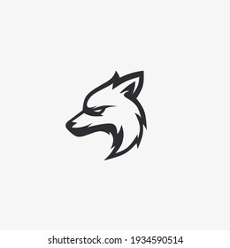 Vector illustration of wolf head icon