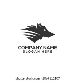 Vector illustration of wolf head icon