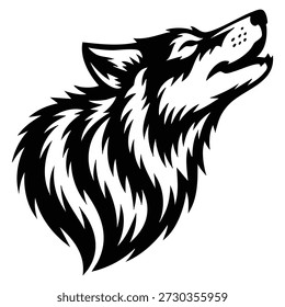 Vector illustration of wolf head isolated design ideal for predator, wildlife, nature themed artwork, mascot, logo, or creative animal inspired designs