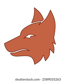 vector illustration of a wolf head on a white background