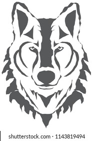 vector illustration of a wolf head silhouette