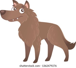 
Vector illustration of a wolf isolated on a white background