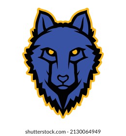 Vector illustration of Wolf Mascot E sport Logo cartoon Art