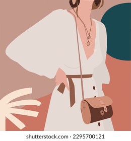 a vector illustration of a woman