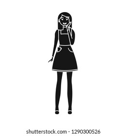 Vector illustration of woman and body sign. Set of woman and style vector icon for stock.