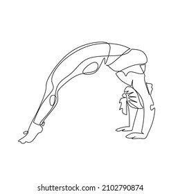 
Vector illustration of a woman doing acrobatics