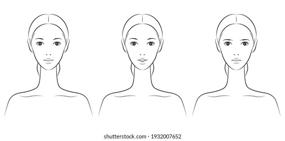 Vector illustration of a woman doing skin care