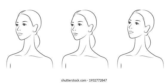 Vector illustration of a woman doing skin care