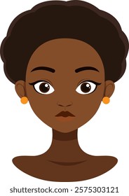 Vector illustration of a woman with earrings