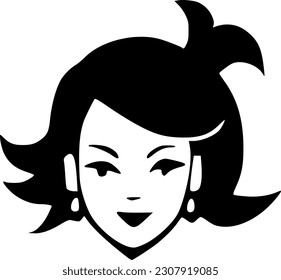 ilustración vectorial de la cara de la mujer