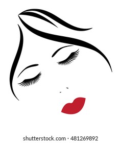 vector illustration of a woman face