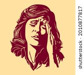 Vector Illustration Woman Has a Headache
