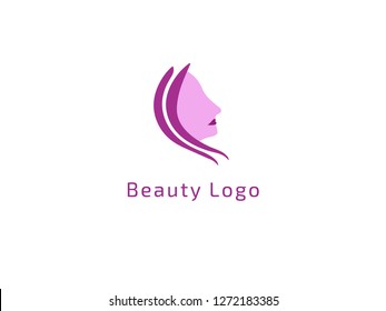 Vector illustration woman. Manicure, styling, haircut, makeup, stylist, fashion logo design. Girl silhouette sign. Model agency, Women's beauty salon, massage, cosmetic vector logotype