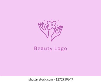 Vector illustration woman. Manicure, styling, haircut, makeup, stylist, fashion logo design. Girl silhouette sign. Model agency, Women's beauty salon, massage, cosmetic vector logotype