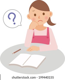 A vector illustration of woman posing