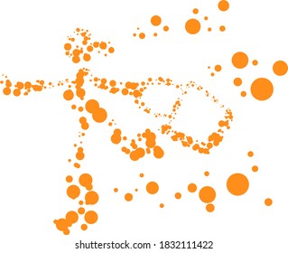 Vector Illustration of a Woman Rushing to Sale