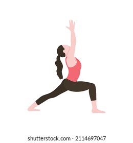 vector illustration, woman silhouette, girl doing yoga, sport, fitness 